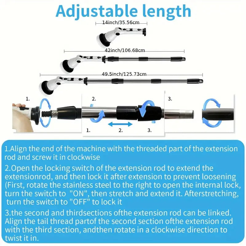 9 in 1 Electric Spin Cleaning Brush — Deep Cleaning Made Effortles