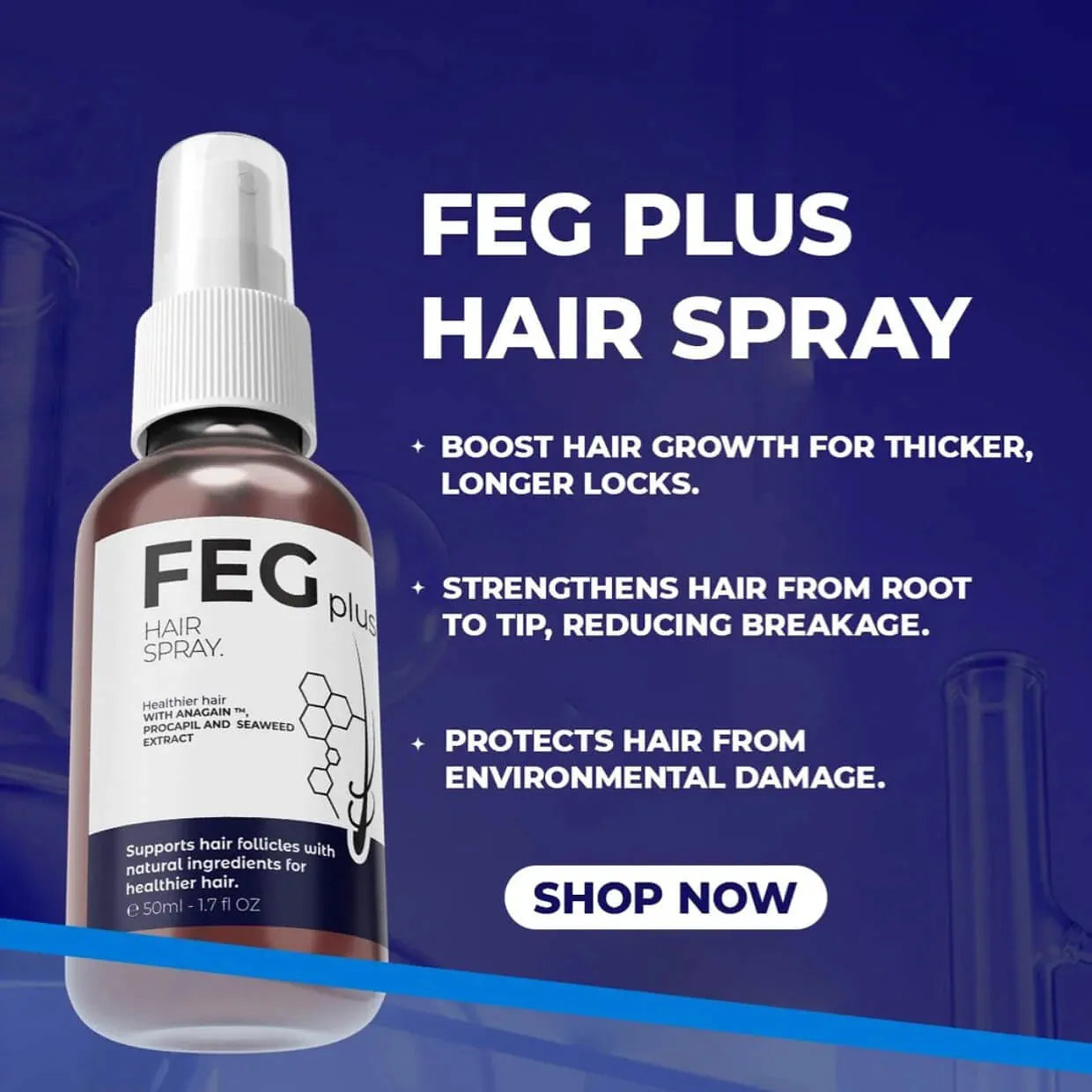 FEG Plus Hair Growth Serum – Advanced Hair Regrowth & Anti-Hair Fall Solution for Men & Women