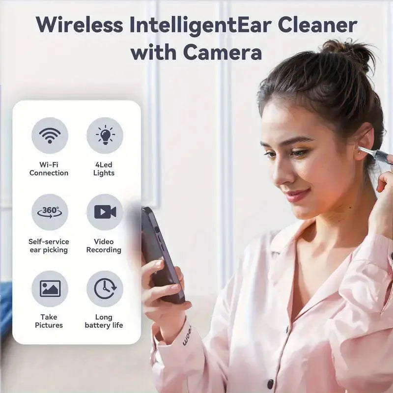 Waterproof Smart Ear Wax Removal Cleaner Kit (HD 360° Visual Experience)
