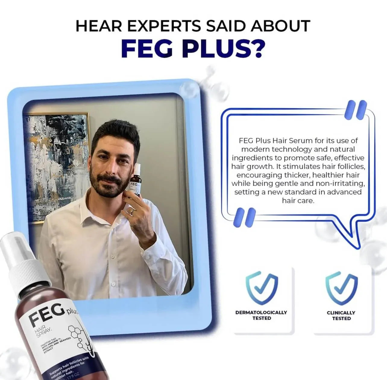 FEG Plus Hair Growth Serum – Advanced Hair Regrowth & Anti-Hair Fall Solution for Men & Women