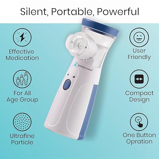 Portable Mesh Nebulizer Inhaler – Ultra-Silent Handheld Medical-Grade Mist Device for Asthma, COPD & Respiratory Therapy