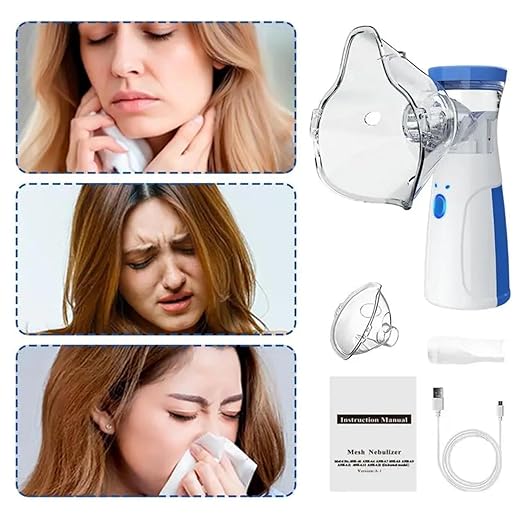 Portable Mesh Nebulizer Inhaler – Ultra-Silent Handheld Medical-Grade Mist Device for Asthma, COPD & Respiratory Therapy