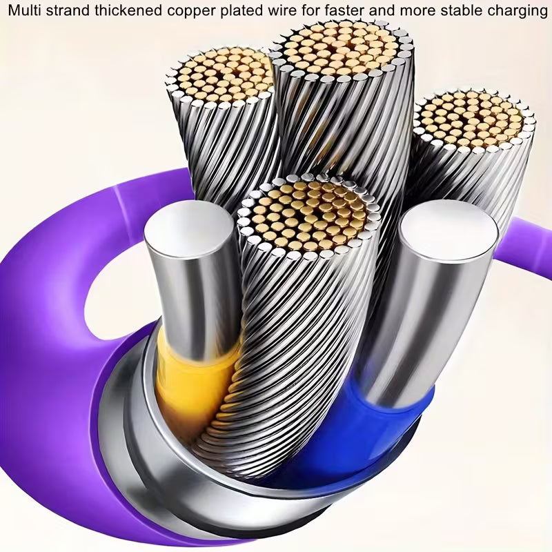 4-in-1 Multi-USB Charging Cable – Universal Fast Charge Cable with Micro USB, USB-C, Lightning & Mini-USB