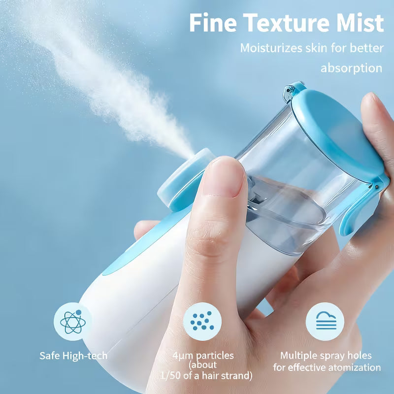 Portable Mesh Nebulizer Inhaler – Ultra-Silent Handheld Medical-Grade Mist Device for Asthma, COPD & Respiratory Therapy