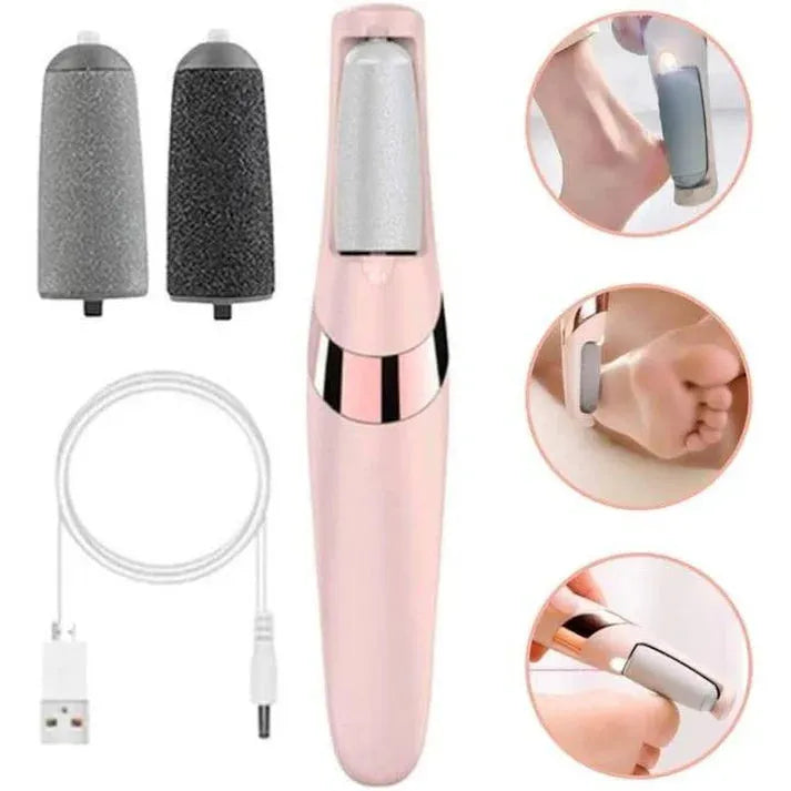 Electric Pedicure Foot File Callus Remover – Rechargeable Dead Skin Remover Tool for Smooth & Soft Feet
